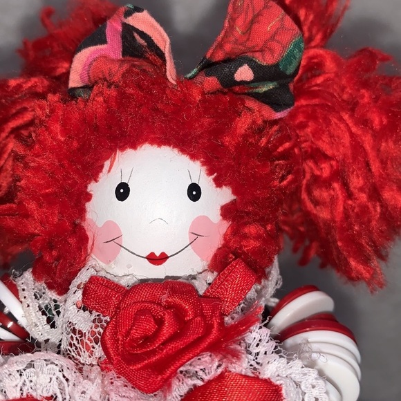 Vintage 3 Shelf sitters wooden bodies button limbs Valentines Day Easter Bunny - Picture 10 of 11